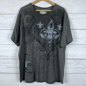 Vintage Y2K MMA Elite T-Shirt Size XL Grunge Cyber Gothic Skate Double Sided